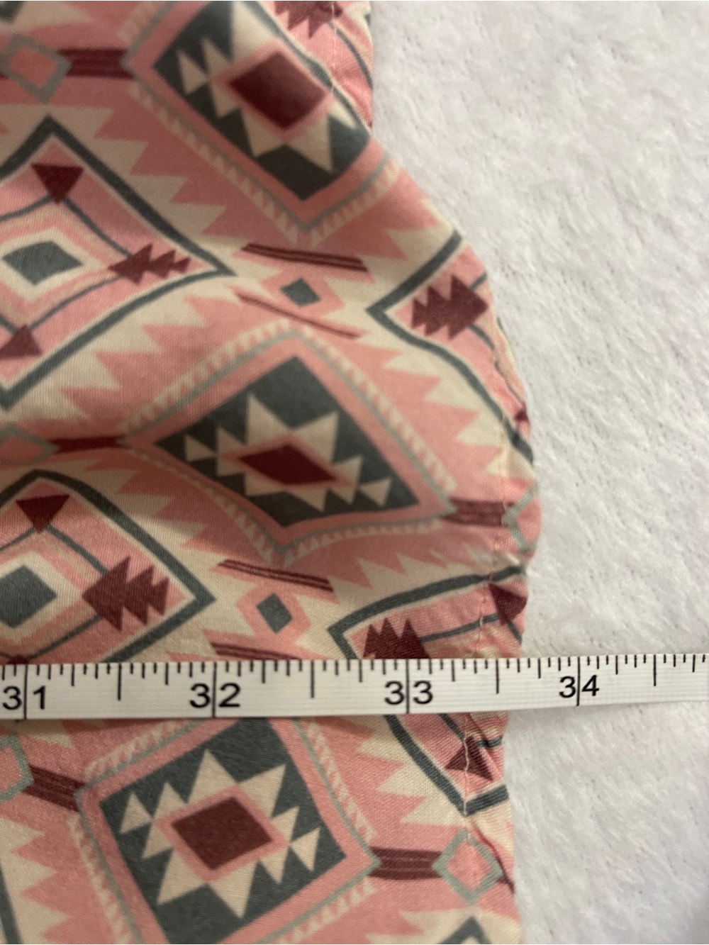 Rock & Roll Denim Western Aztec Geometric Tiered Sundress Pink Green Size L - Picture 5 of 5